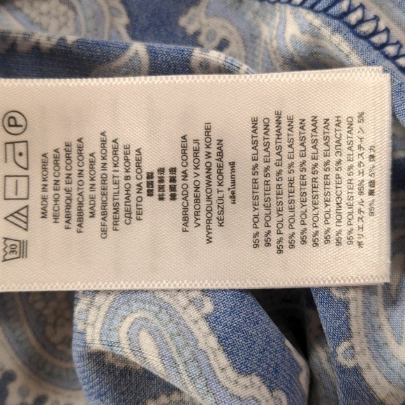 MIchael Michael Kors Blue Paisley Shift Dress Medium - Picture 7 of 8